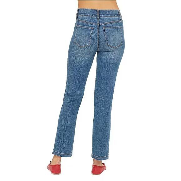 Spanx SPANXshape EveryWear Straight Leg Jeans High Rise Stretch Womens Large - Picture 6 of 8